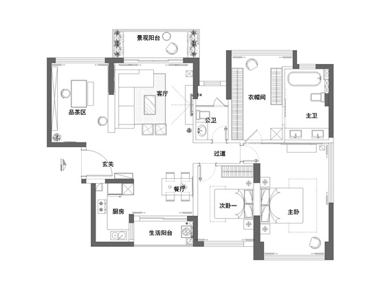 130㎡新中式：詩(shī)意的東方夢(mèng)境與現(xiàn)代的完美結(jié)合